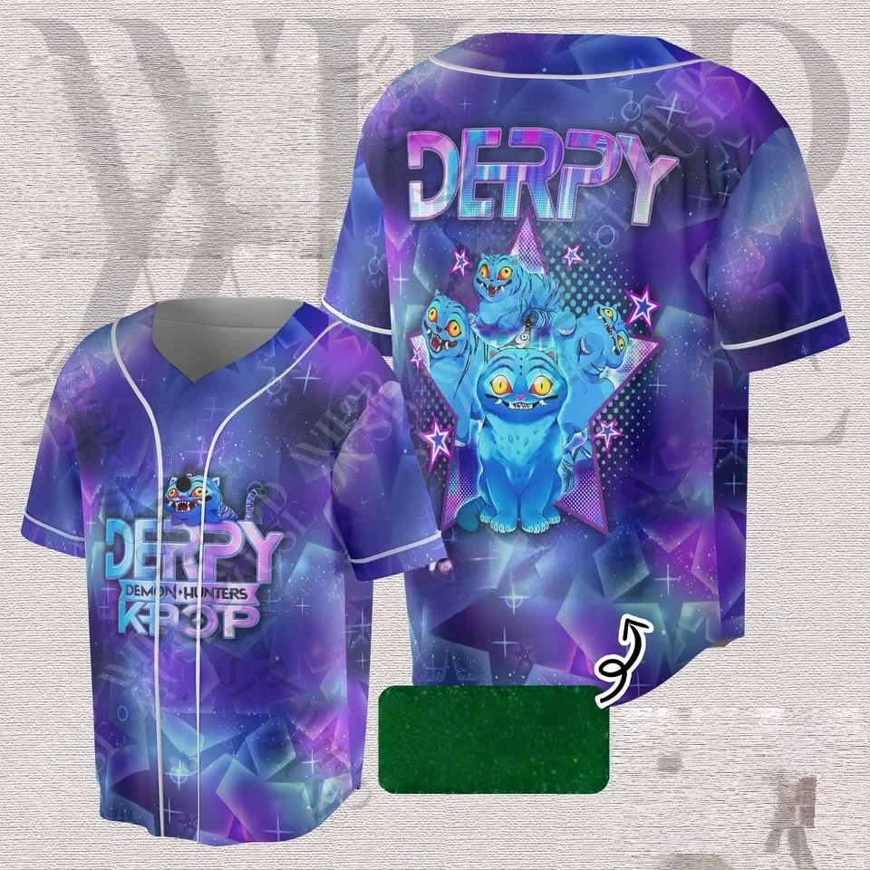 

2025 Baseball Jersey Tee Casual Men's S-Saja Top Clothes Hot K-KPop Demon Hunters Casual Tee Gift Y2k Sportswear New motorcycle