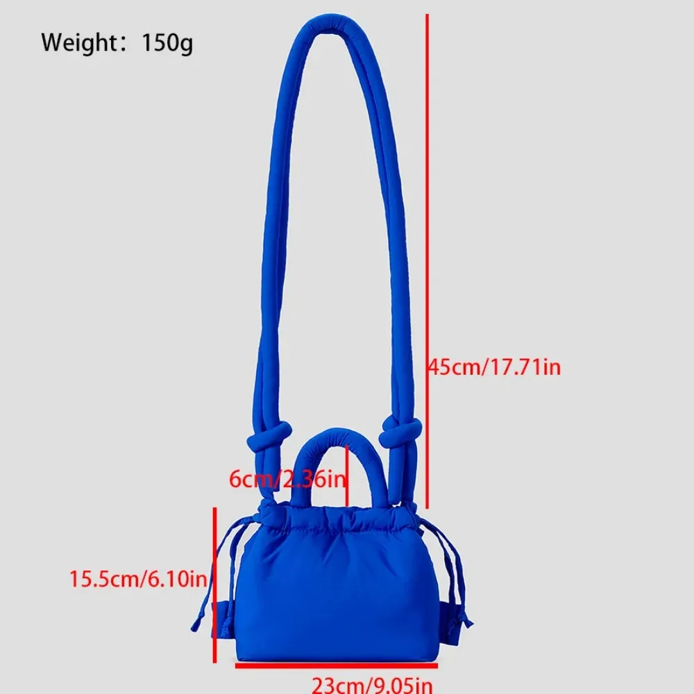 Mini Shoulder Bag Fashion Padded Cotton Nylon Down Crossbody Bag Soft Puffer Lady Handbags Women