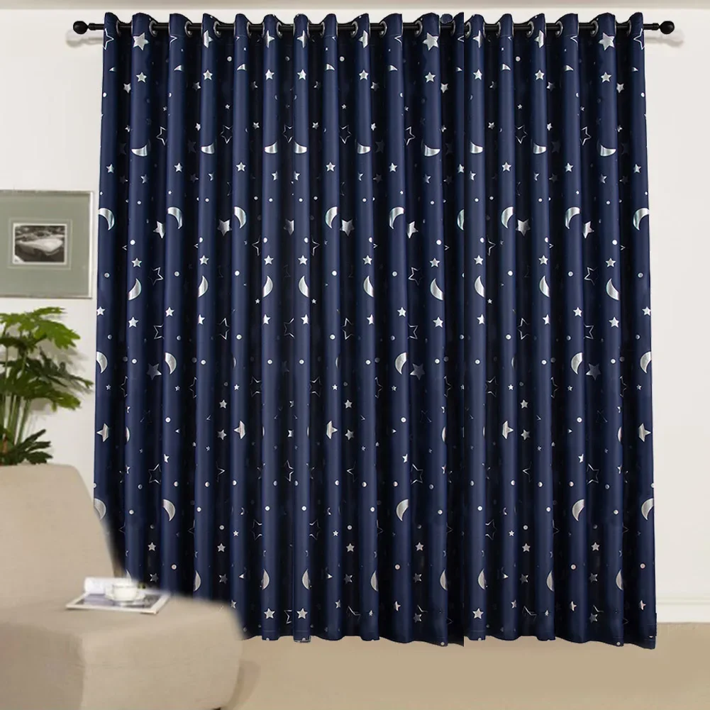 Big Stars and Moon Shade Curtains Add Elegance to Your Interior Great for For living Rooms Bedrooms or Offices