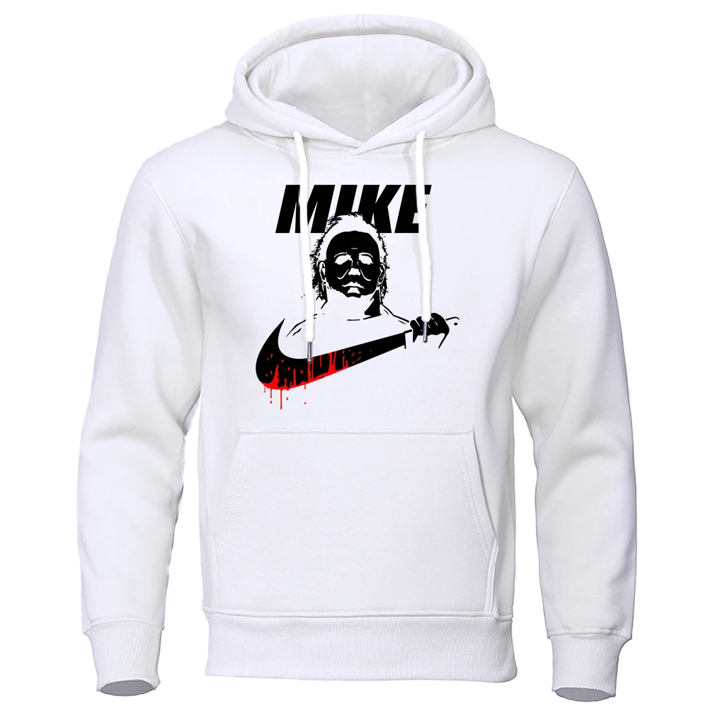 Mike, Funny'S Halloween Pattern Printed Hoodie Men Loose Warmhoody Hip Hop Fit Sweatshirt Autumn Big Size Female Clothing