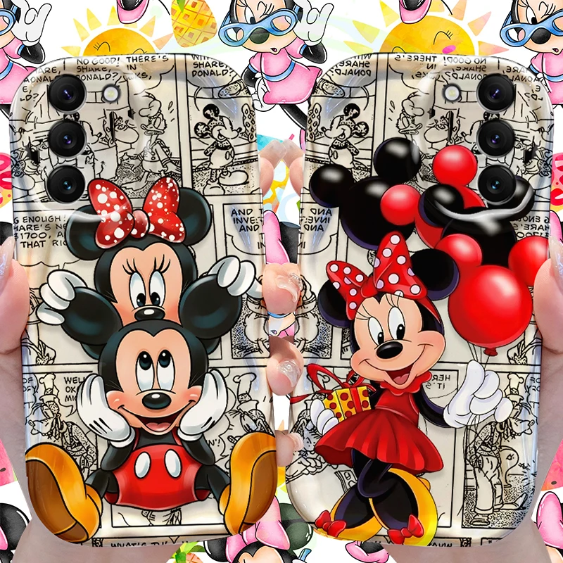 Mickey Minnie Wave Case for Samsung Galaxy A34 A33 A32 A31 A30 A20 A24 4G A23 A22 A21S A20S A14 A13 5G A12 A10S A04 A03 Cover