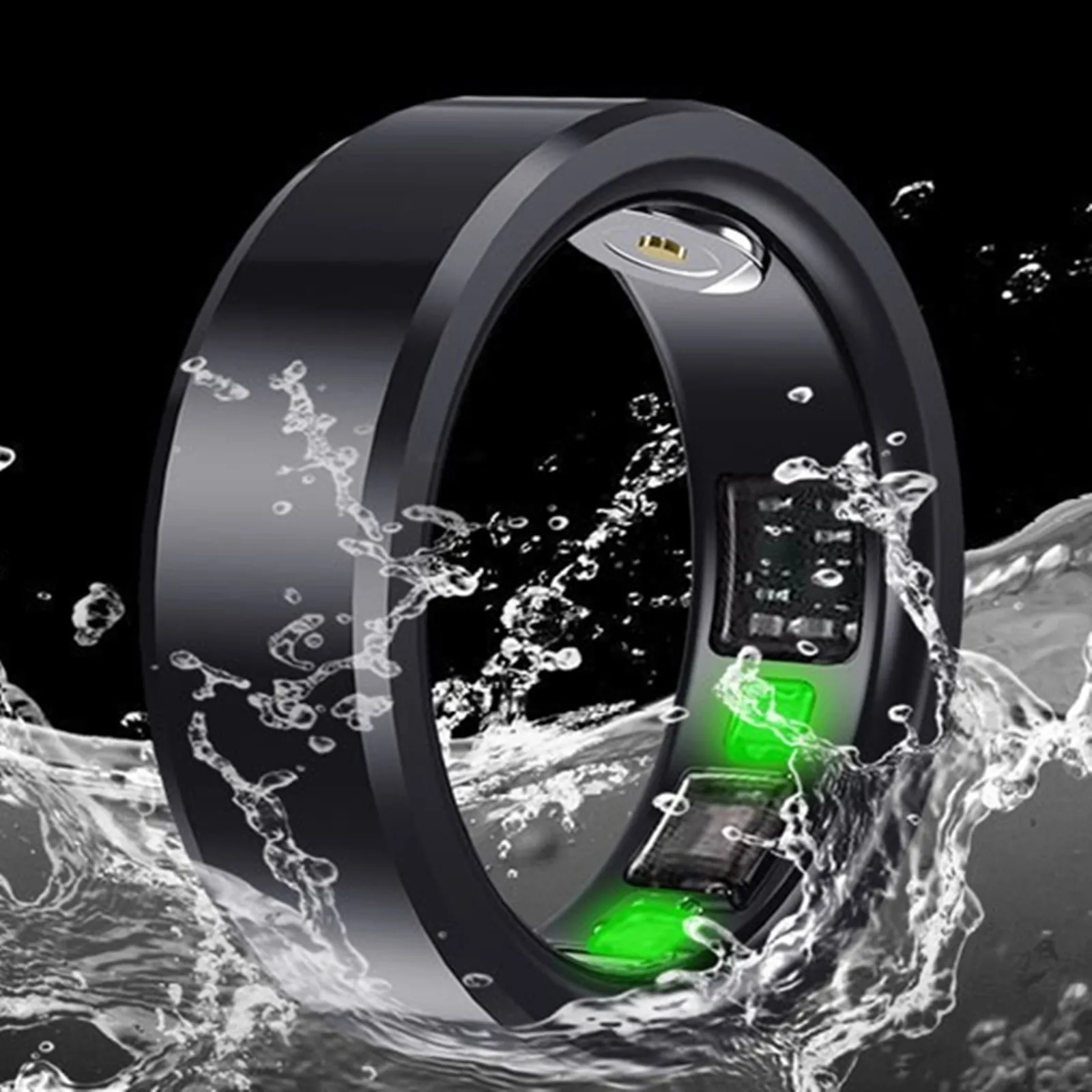 Metal Waterproof Smart ring Sport Tracker Health Care Monitoring Bluetooth Ring Bracelet Calorie Sleep Fitness Intelligent Rings