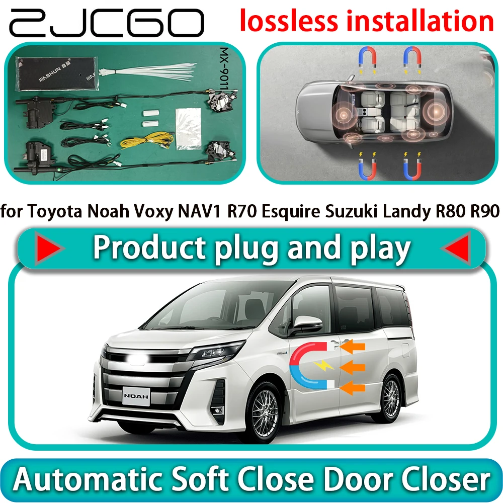 for Toyota Noah Voxy NAV1 R70 Esquire Suzuki Landy R80 R90 Auto Soft Close Door Kit Power Latch Door Catch Soft Closing Assist
