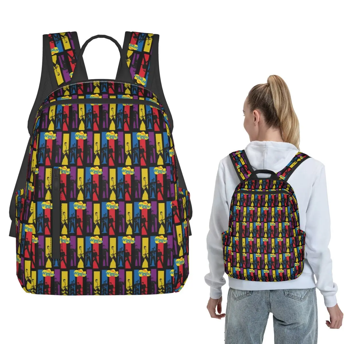 

Character Animated Alice Handsome Cooper Mens My Favorite Backpack Large Capacity BookBag School Bag Shoulder Bags for Men Women