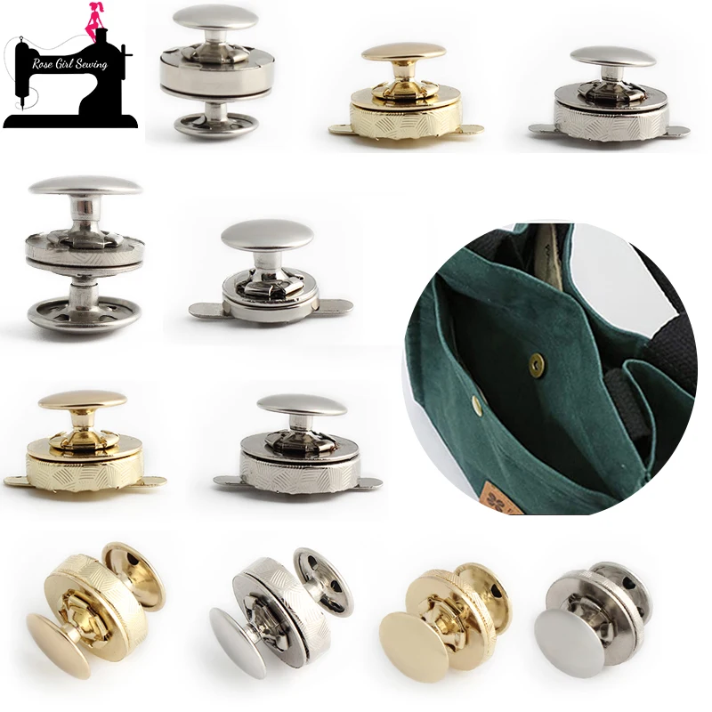 15/50/200PCS 10-12-14-18mm Rivet Magnetic Snap Button For Overcoat Bags Garment Single And Double Magnetic Stud Lock Accessories