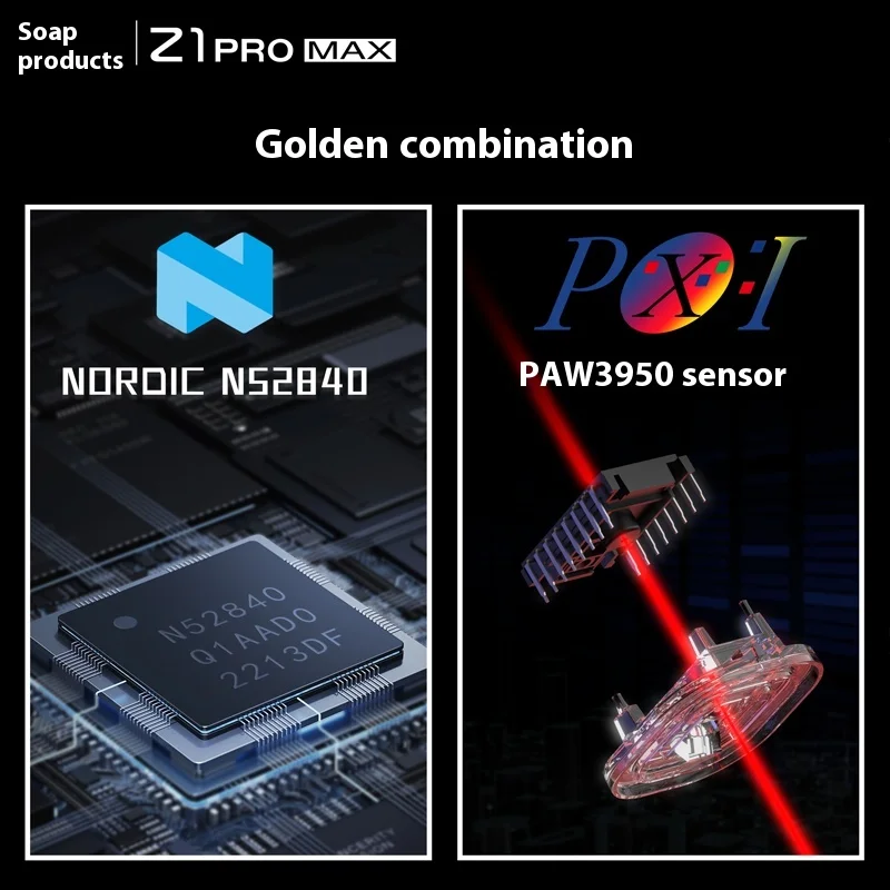 Zao Pin Z1 Pro Wireless Gaming Mouse (2.4g Tri-Mode) Ultra 4k/8k Polling Rate Ergonomic Design For Medium/Small Hands​ Offical