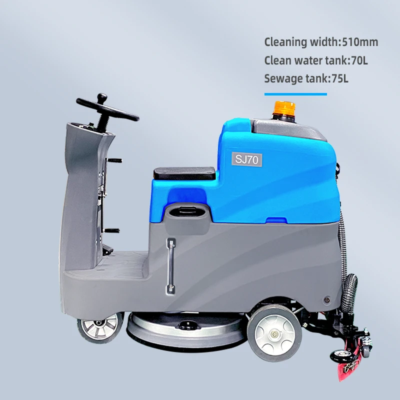 70L Clean Water Tank Commercial Wet Dry Floor Cleaning Sweeper Industrial Mini Ride on Floor Scrubber