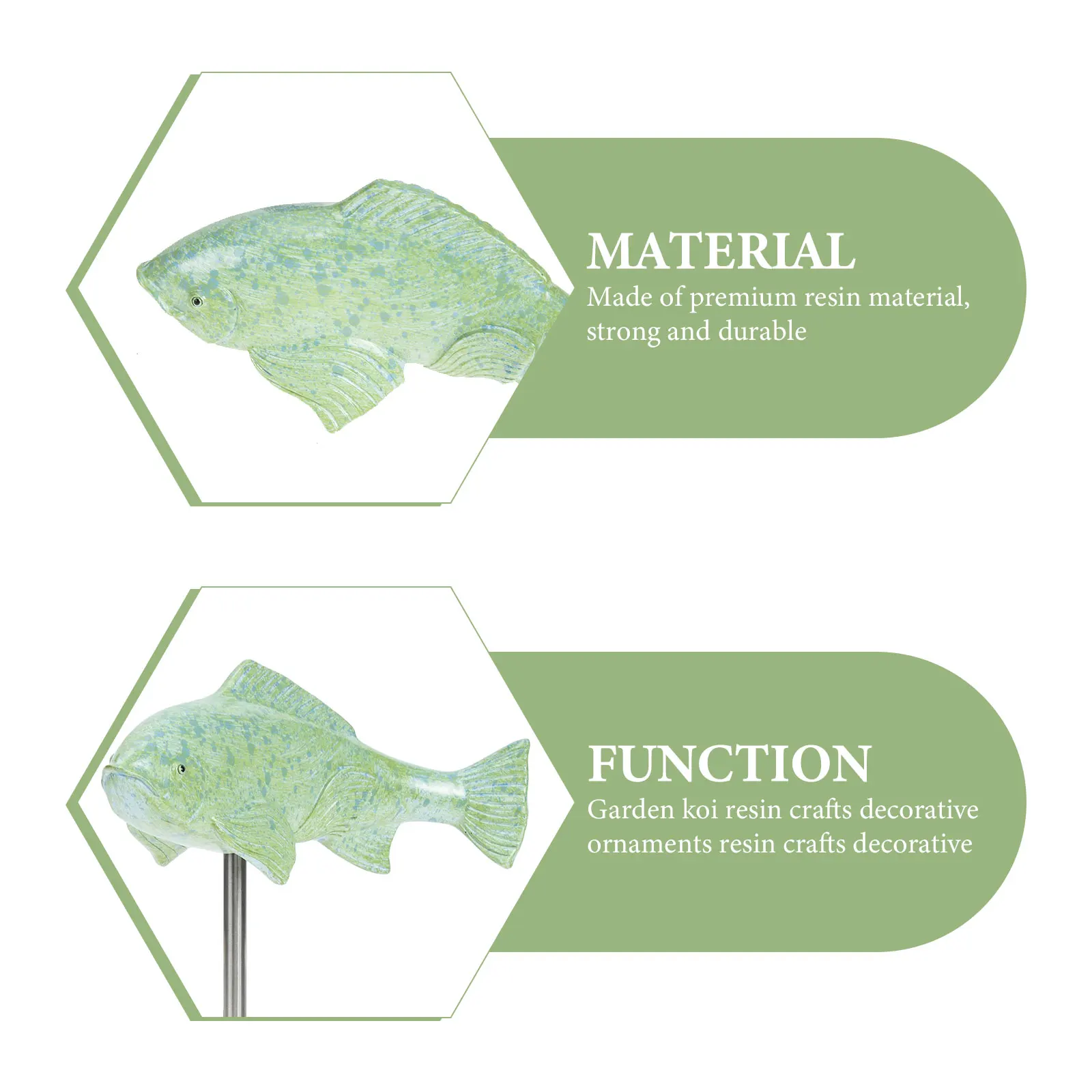 

Creative Shape Yard Decoration Outdoor Resin Ornament Lawn Decorative Garden Resin Statue Adornment Ground Inserted Yard Fish