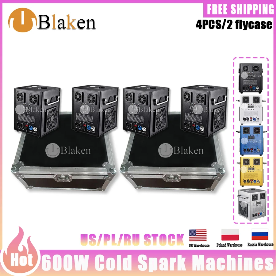 

0 Tax 4Pcs NEW 600W Cold Spark Firework Machine For DJ Wedding Celebration Spark Fountain Sparkular Machine