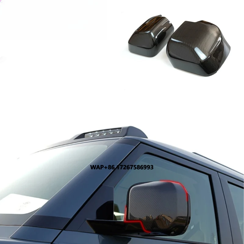 

2020Year up Defender L663 Replacement Dry Carbon Fiber Material Side Mirror Cover Fit for Defender Exterior Side Rearview