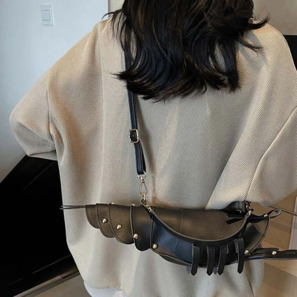 

Shoulder Pouch Lobster Shape Handbag Large Capacity Anti-splash Water Leather Lobster Bag Lightweight Creative Red Underarm Bag