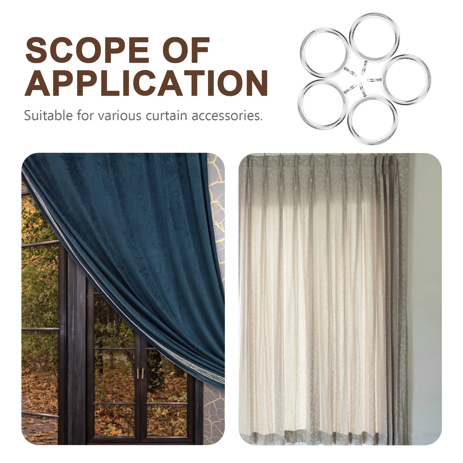 

10pcs Metal Curtain Rings 28Mm Inner Diameter Sturdy Drapery Eyelet Rings For Window Shower Bathroom Hanging Decor Replacement