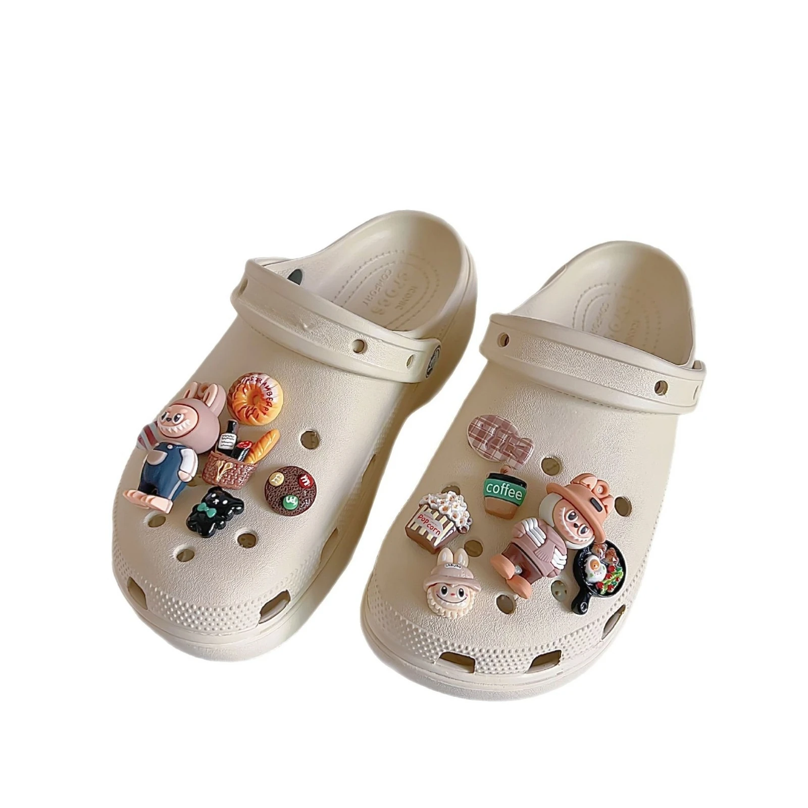 Accessoires de chaussures à trous, décorations florales de chaussures, décorations de chaussures tridimensionnelles transparentes et mignonnes de dessin animé, nouvelle collection, offre spéciale