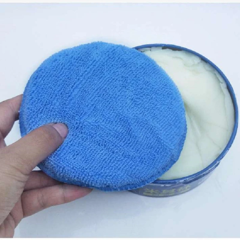 Car Waxing Polish Sponges 5 Inch Car Detailing Wax Applicator Pads Round Pocket Microfiber Foam Sponges Car Cleaning Tools