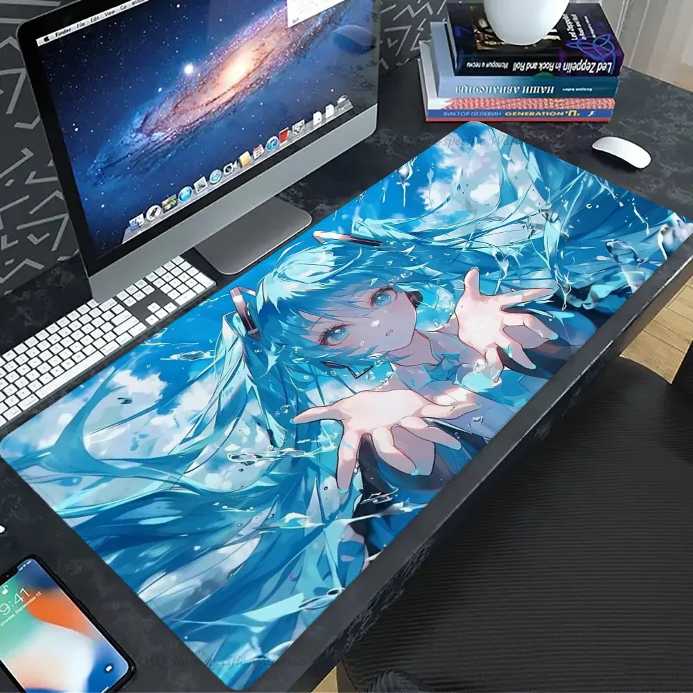 H-Hatsune M-Miku Mousepad Mouse Mat Desk Mat With Pad Gaming Accessories Prime Gaming XXL Keyboard Pad Padding Mat