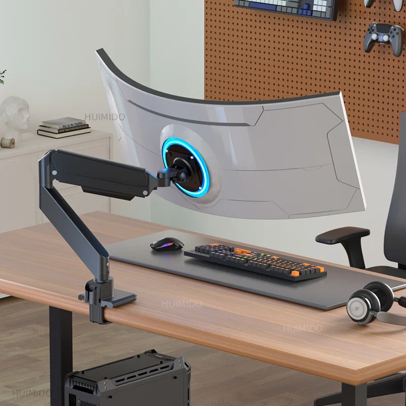 HILLPORT Monitor Arm Bracket for 30 32 34 43 49 Inch Screen 2-20kg Load Desk Table Mount Stand Tilt Rotation Display Support M9