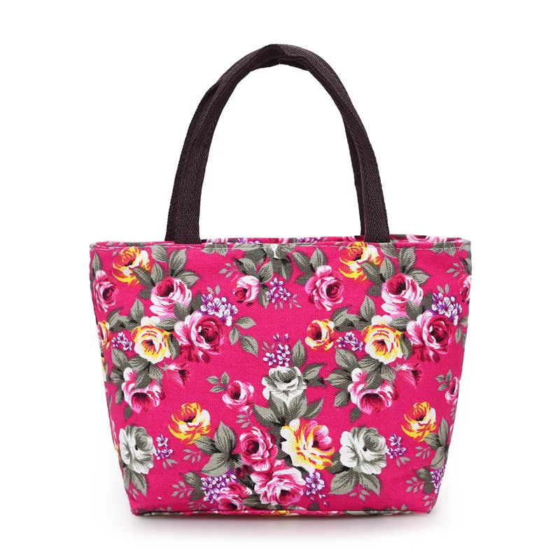 Floral Print women\'s Shoulder Bag High Capacity Ladies Shopping Bag Eco Reusable Travel Handbag School Student Book Bag