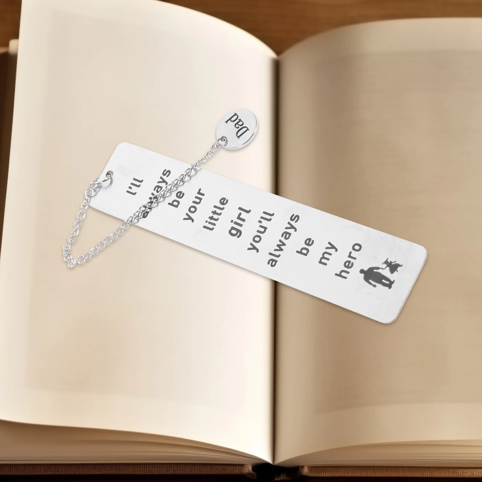 

Stainless Steel Bookmark Decorative Metal Book Marker Creative Reading Page Marker Unique Design Father's Day Gift