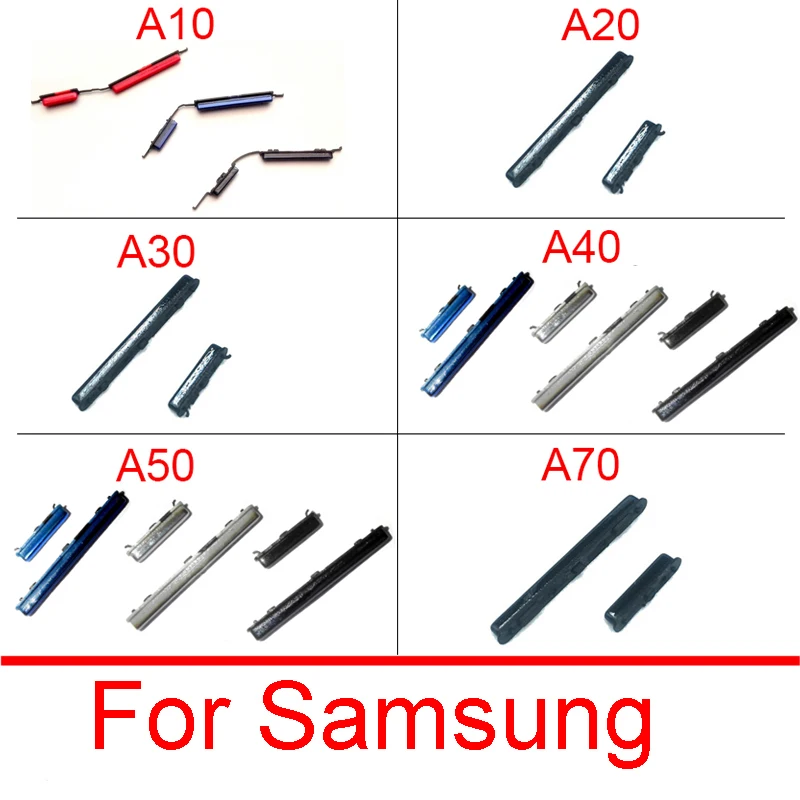 Side Power On Off Button Volume Key Switch Button For Samsung Galaxy A10 A105F A20 A205F A30 A305F A40 A405 A50 A505 A70 Parts