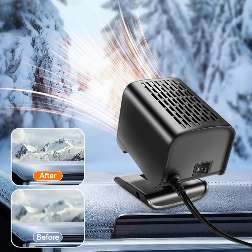 

Car Heater 12/24v Portable Car Heating Fan 2 In 1 Cooling Windshield 360° Window Auto Auto Defroster Heater Fan Heating Rot M2s8