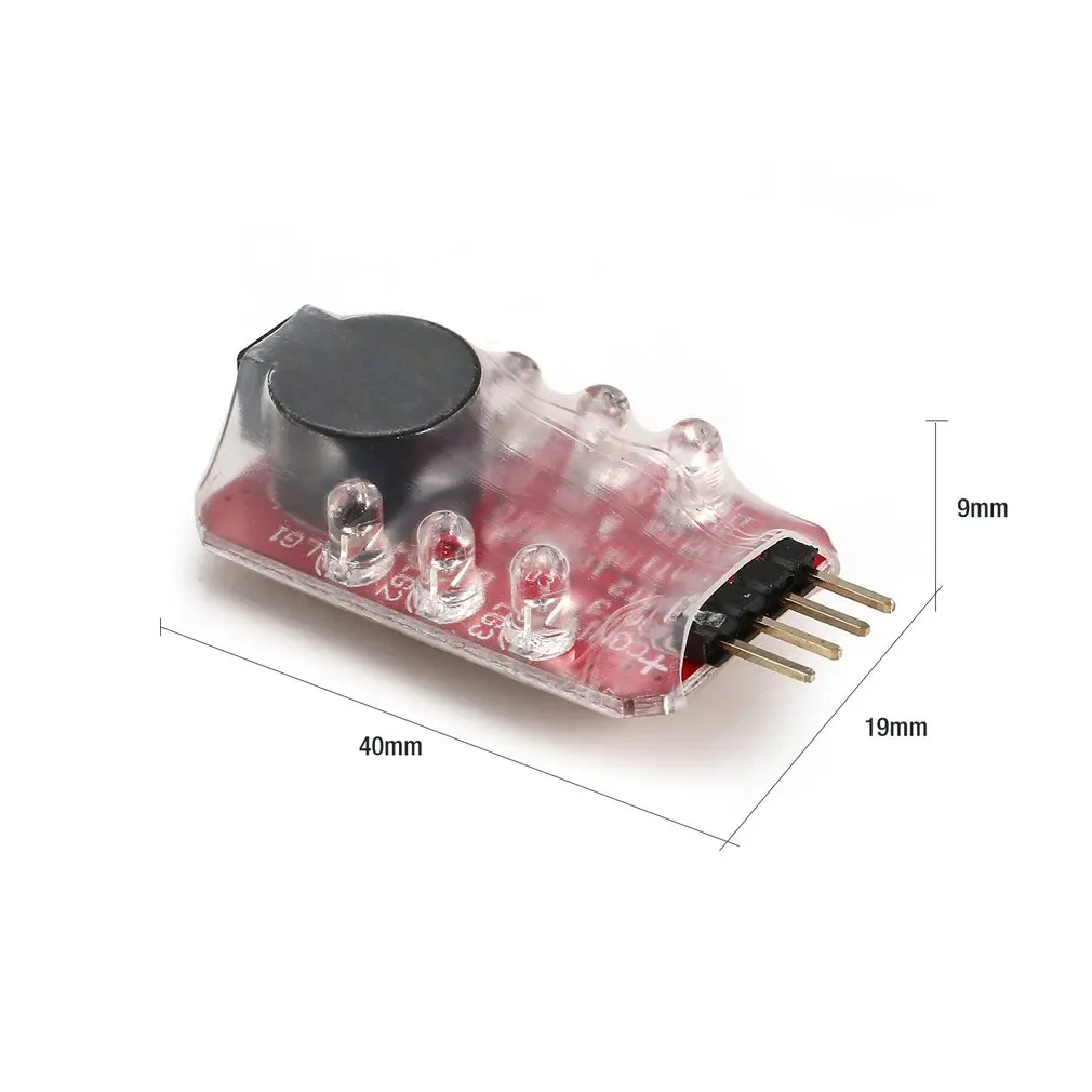 Low Lipo Battery LED Voltage Meter Tester Buzzer Alarm Indicator Single Loudspeaker for 2s 7.4v / 3s 11.1v lipo Battery