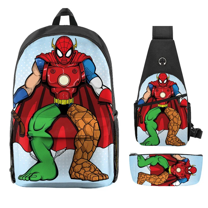 Sac à dos de dessin animé Spider Man, sac à dos étudiant Anime, grande capacité, charge réduite, 2024