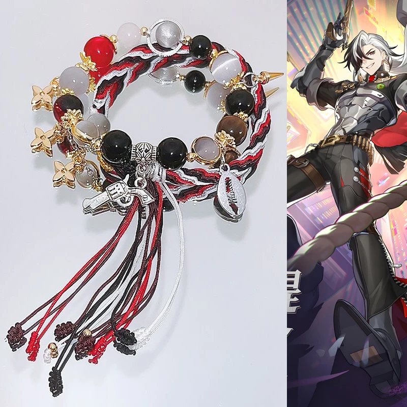 Pulsera de Anime Boothill para mujer, brazaletes de cadena de cristal para Cosplay, accesorios de brazalete para regalos