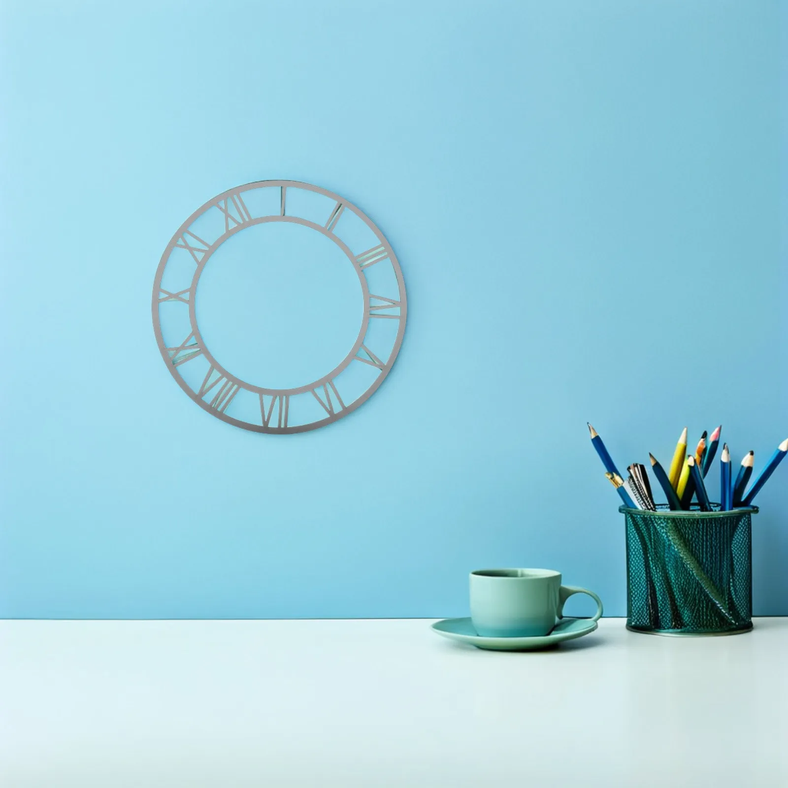 Decorative Wall Clock Sticker DIY Adhesive Acrylic Stickers Mirror Dials