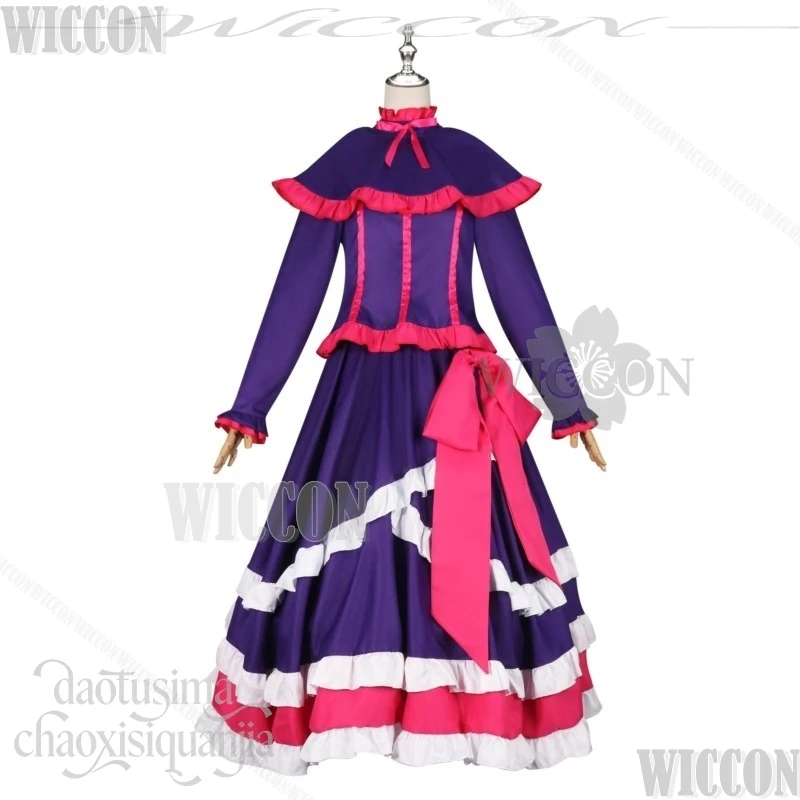 Anime Shalltear Bloodfallen Cosplay Kawaii Goth Lolita Dark Purple Classical Cake Dress Wig Christmas Halloween Navidad Carnaval