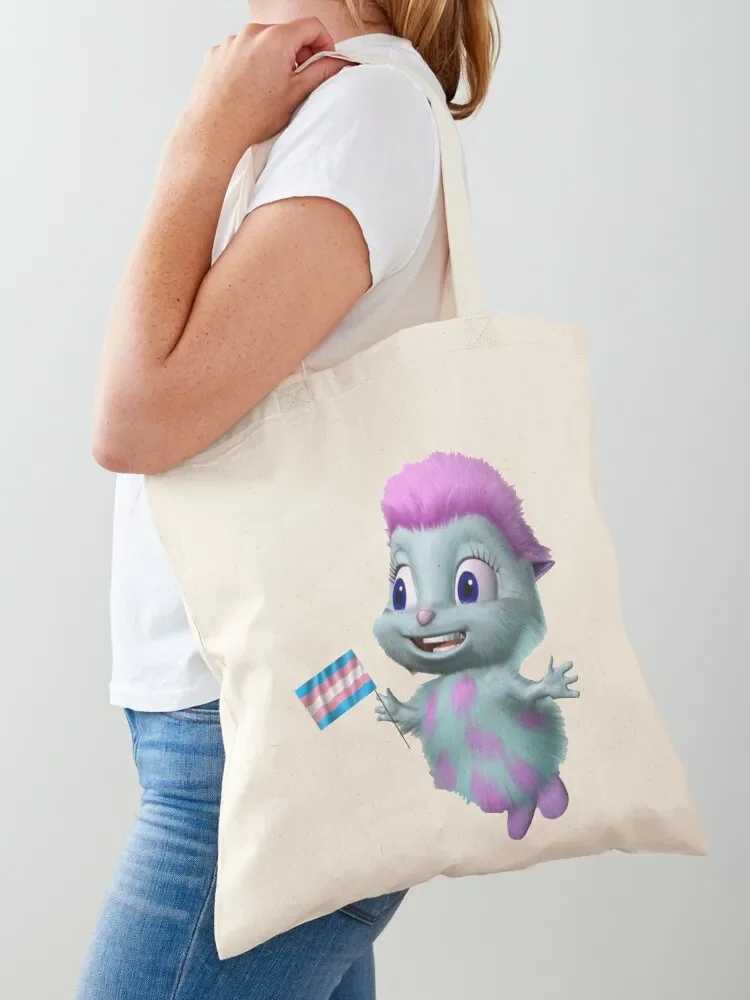 Bibble Says Trans Rights Tote Bag Big bag tote bag woman sacs de shopping