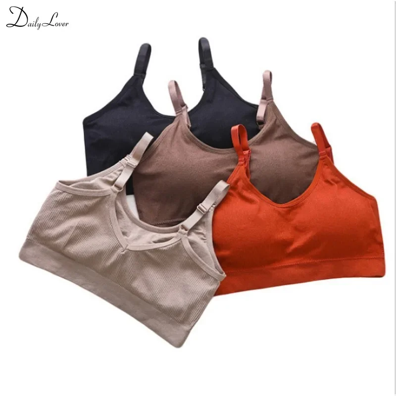 1PC New Women\'s Underwear Vest Suspender Women\'s Seamless Thread Bodice Big U Back Wrap Chest Under Wear Bottoming Bra Top