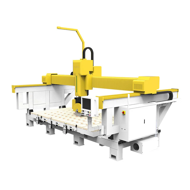 Máquina de corte de piedra de puente completamente automática con función de fresado de encimera, enrutadores cnc de tallado de piedra 3d