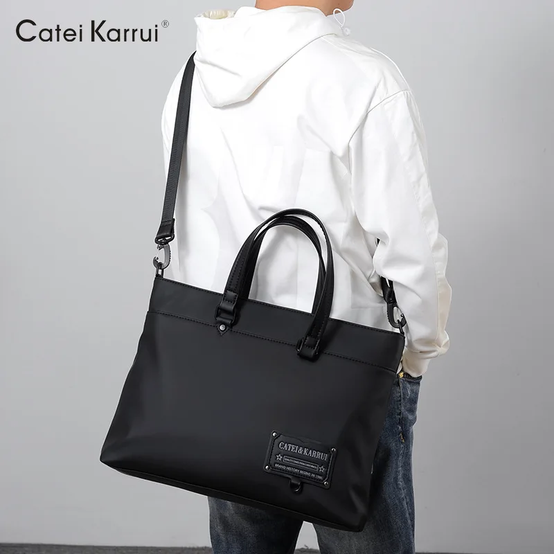 New Men's Handbag Briefcase Extra Large Capacity Oxford Cloth Bag Style Trend New Multifunctional Large Capacity Handbag