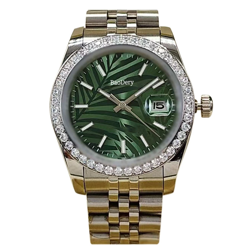 36mmMechanical Watches ，Women's Watch，Sleek Stainless Steel Chronograph with Auto Date for a Refined Look,for Lady's best gifts