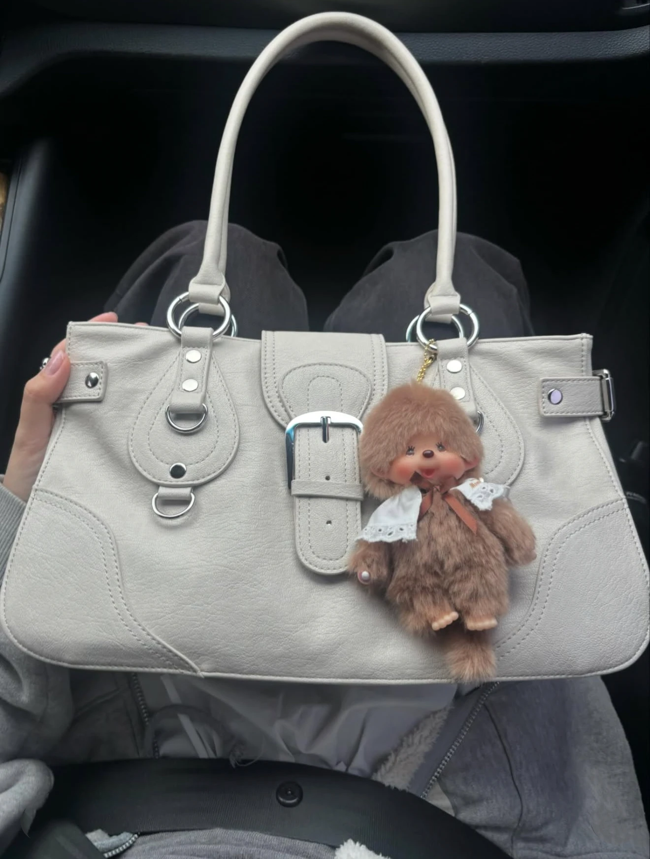 

2026 New Y2K Fashion Large Capacity American Retro Motorcycle Style Single Shoulder Bag Underarm Bag Handbag Unisex