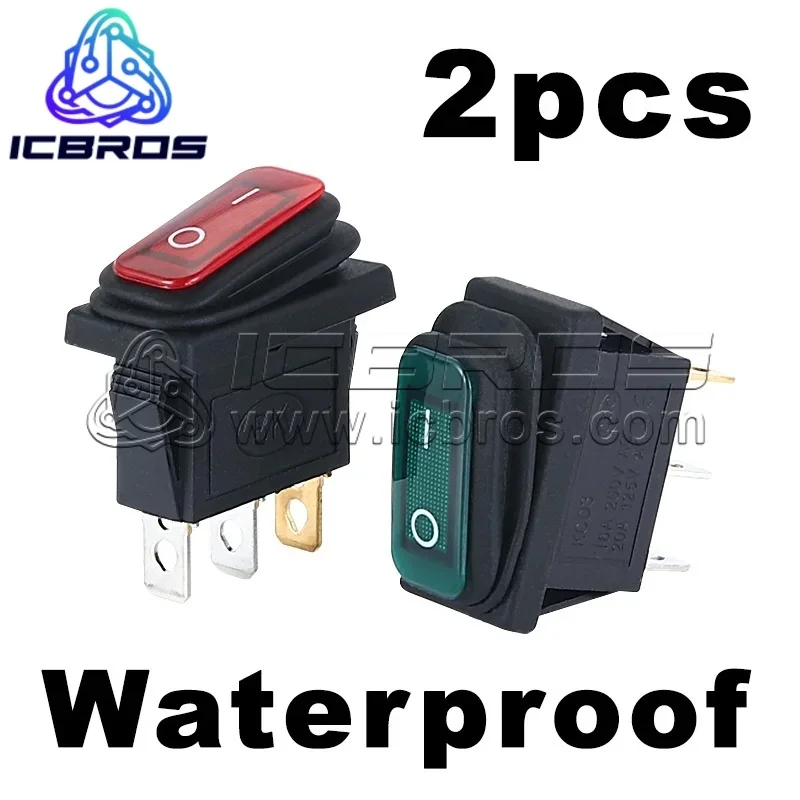 

2 шт./партия, силиконовый водонепроницаемый переключатель KCD3