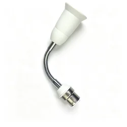 B22 to E27 360d adjustable Flame Retardant PBT 10CM Extension LED Lamp base Bulb Socket extender adapter Light Holder Converter