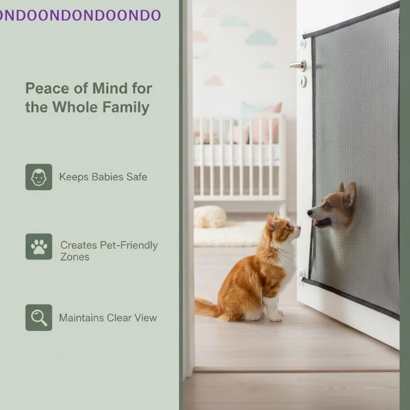 Pet Dog Barrier Fences Hook Pet Isolated Network Stairs Gate New Folding Breathable Mesh Playpen For Dog Safety Fence