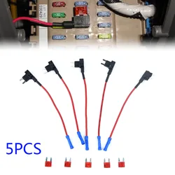 DC12V 5Pc aggiungi un circuito Mini Blade portafusibili Standard ATM/APM Piggy Back fusibile Tap Car Fuse Box accessorio di allarme fusibile