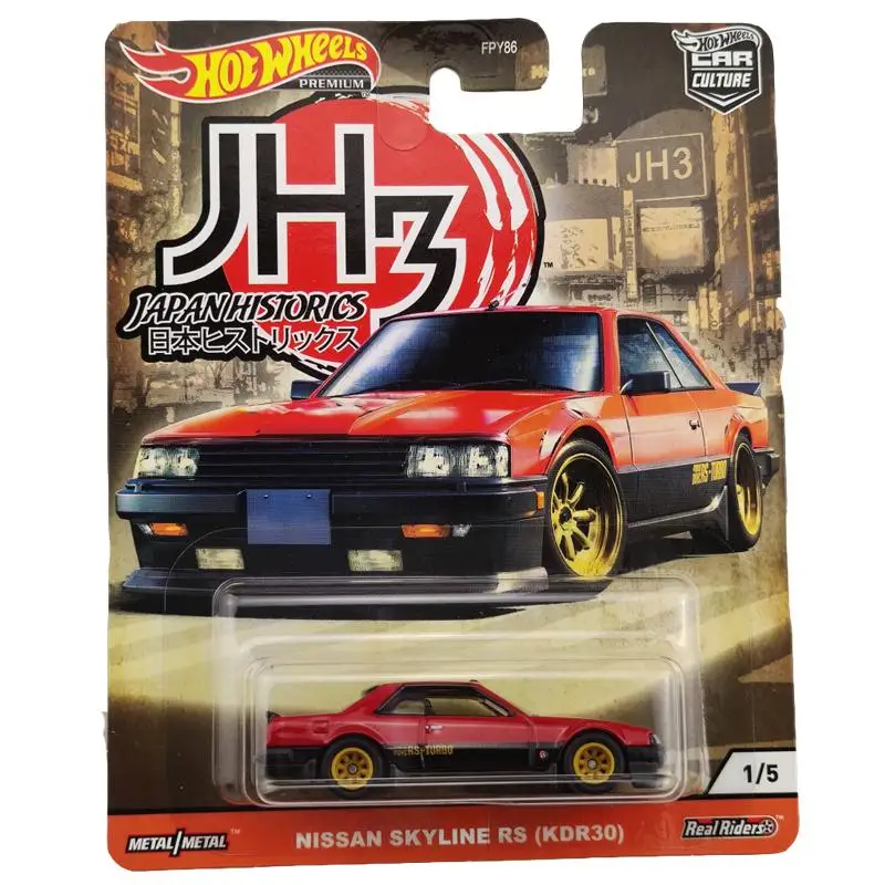 

Hot Wheels 1/64 Car Culture Japan Historics NISSAN SKYLINE RS KDR30 Collector Edition Real Riders Metal Diecast Model Car FPY86