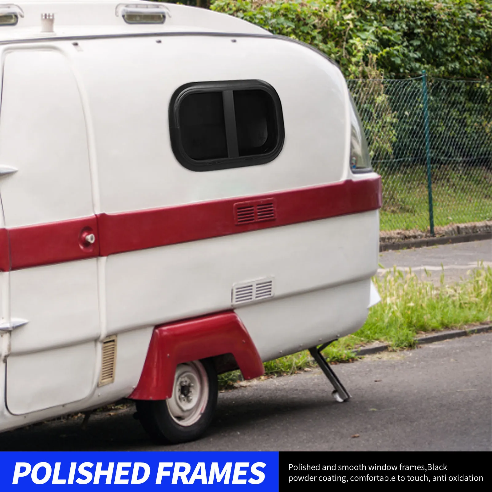 

Окно RV Window RV Раздвижное окно L500 H300mm Закаленное стекло УФ-экран от насекомых для прицепа
