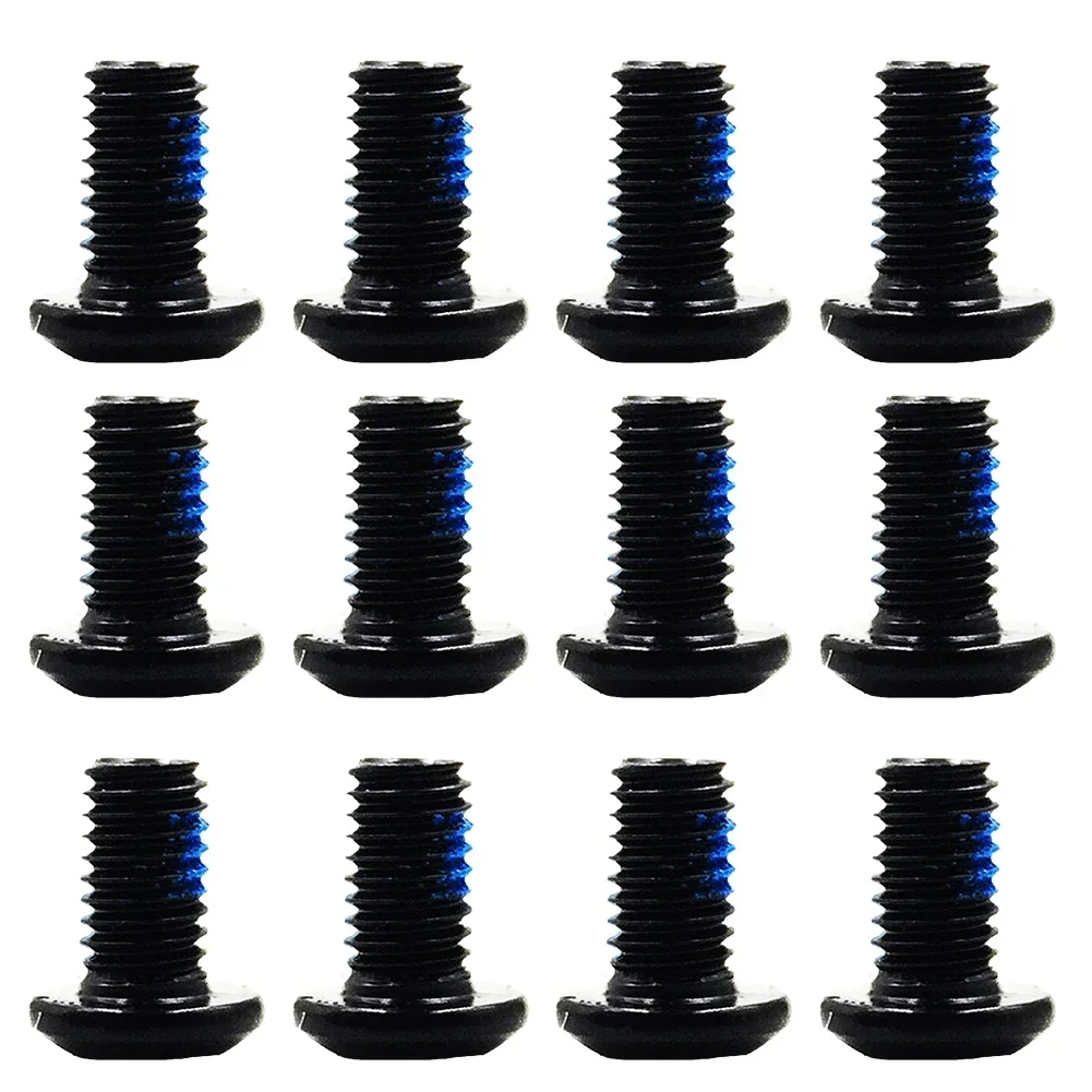 Uniform Six Nail Disc Screws 12PC Black Textured Torx Head Bicycle Accessories Cycling Accessories Stainless Steel