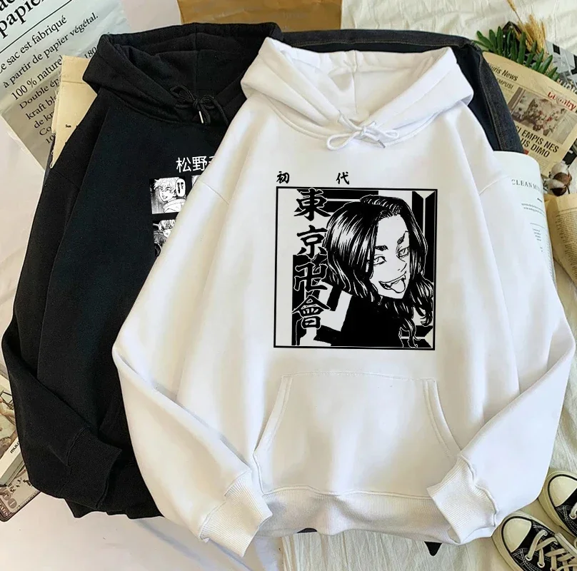 Japanese Anime Tokyo Revengers Hoodies Men Kawaii Cartoon Sano Manjiro Graphic Streetwear Harajuku Hip Hop Male Sweatshirts