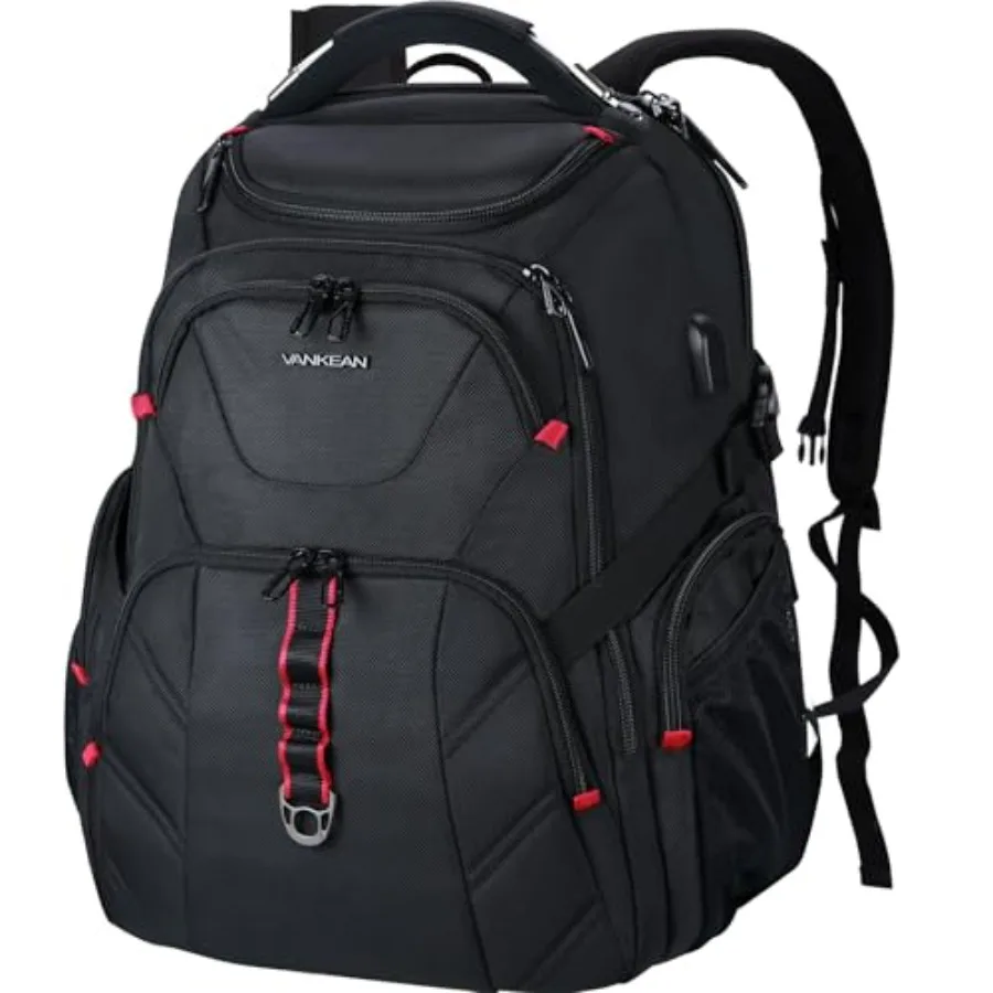 17.3'' Travel Laptop Backpack TSA Friendly, Water Resistant Anti Theft Extra Large College Backpacks with RFID Pockets, USB Por