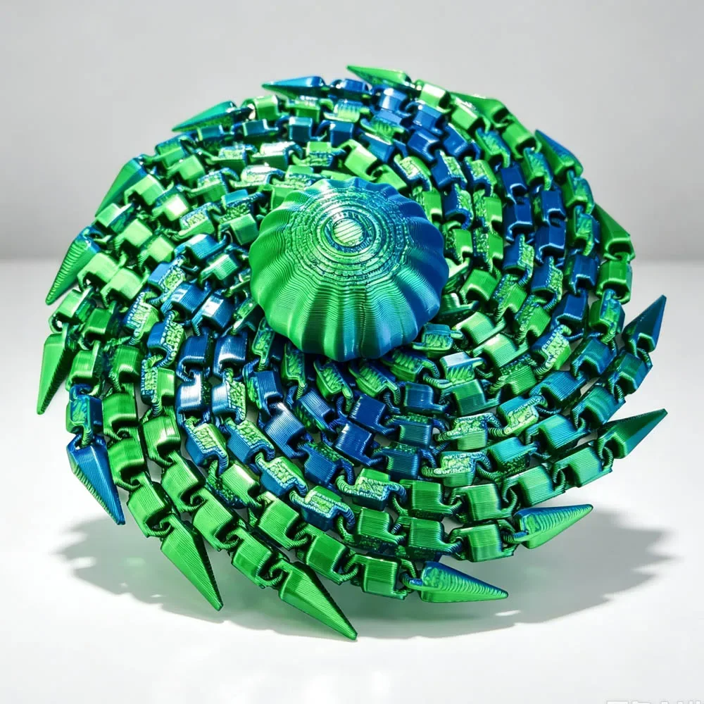 Kreatives 3D-gedrucktes Quallen-Entspannungsspielzeug, Spiralförmiger Oktopus, sensorisches Dekorationsstück, interaktives Stressabbau-Spielzeug, lustiges Spielzeug – Detail 4