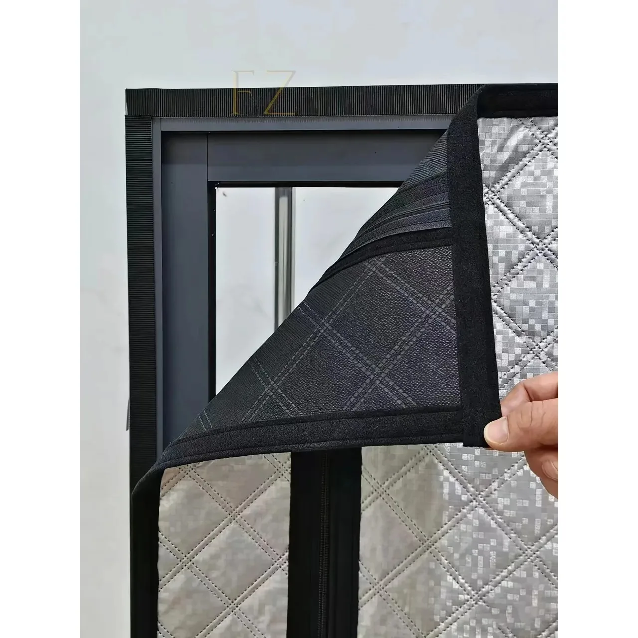 Winter Black Thick Cotton Curtains, Windproof, Cold Proof, Light Blocking, Waterproof, Fully Sealed Household Windows