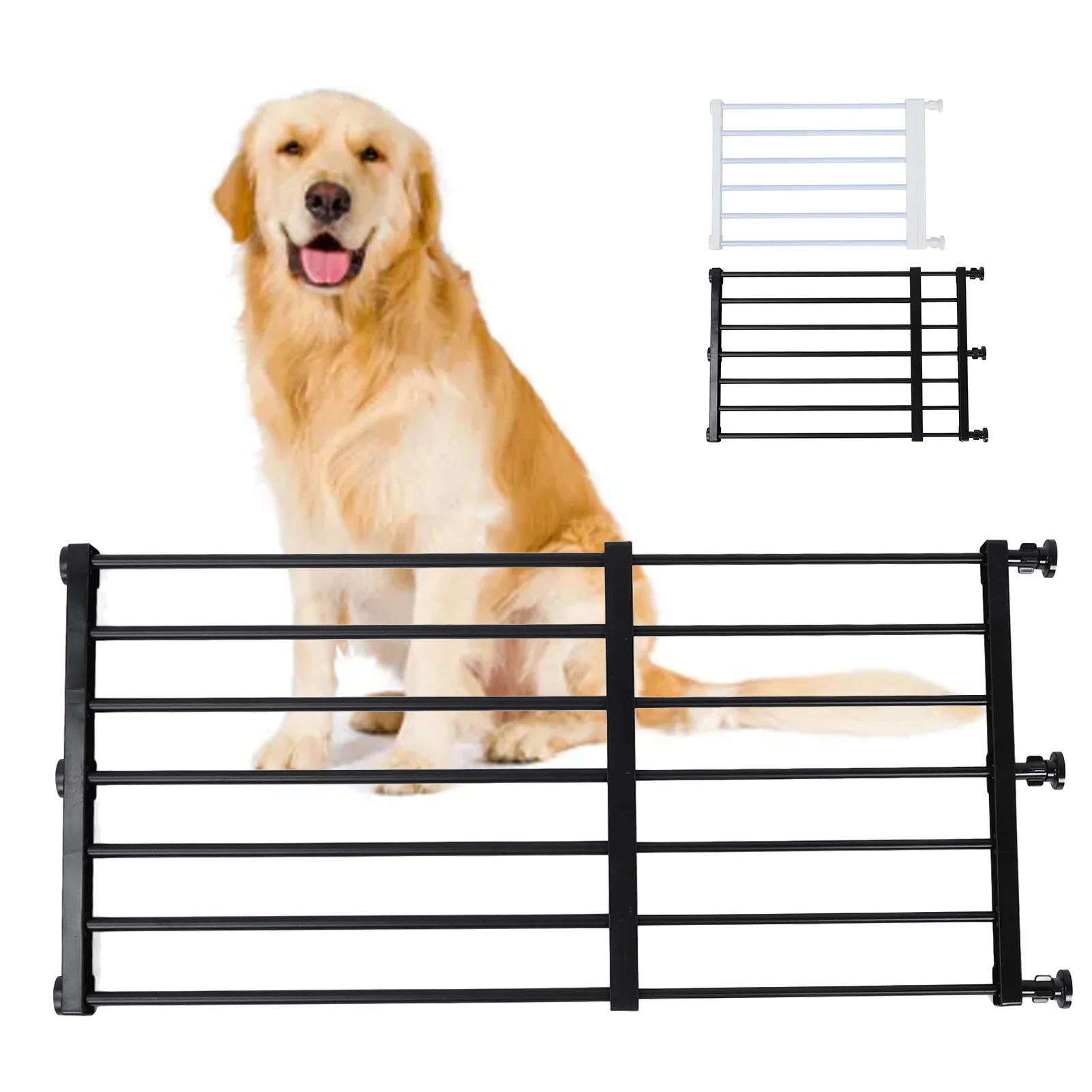 Small Pet Gate Adjustable Sturdy Easy Installation Short Expandable Dog Gate Convenient Access Carbon Steel Tube for Kitchen