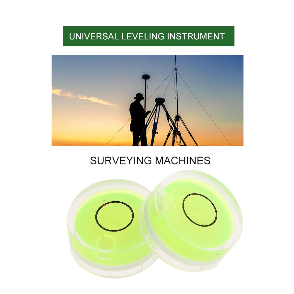 Digitale waterpas Nivellering Leveler Horizontale Spirit Caravan Groen Rond Circulair