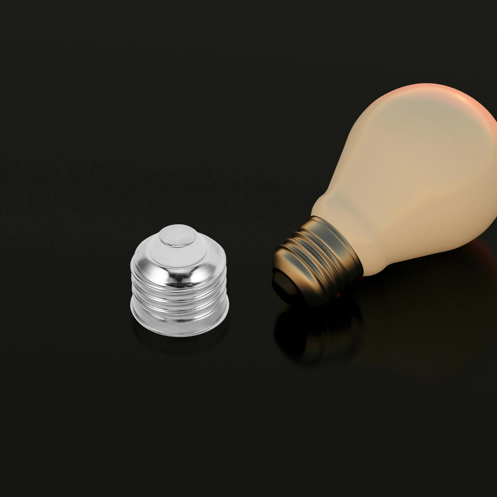 

50pcs E27 Lamp Holder Socket Adapter Durable Nickel Plated Aluminum Led Light Bulb Base Silver Fixture Screw Thread Secure Heat