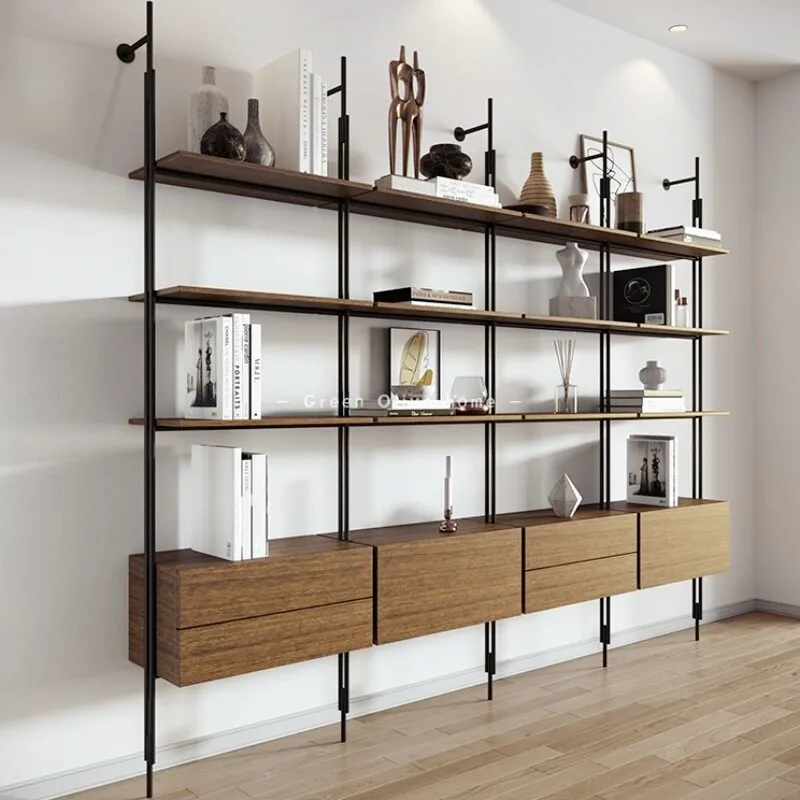 Minimalist Pillar Bookshelf, Modern Floor Display Stand & Storage Rack for Rooms